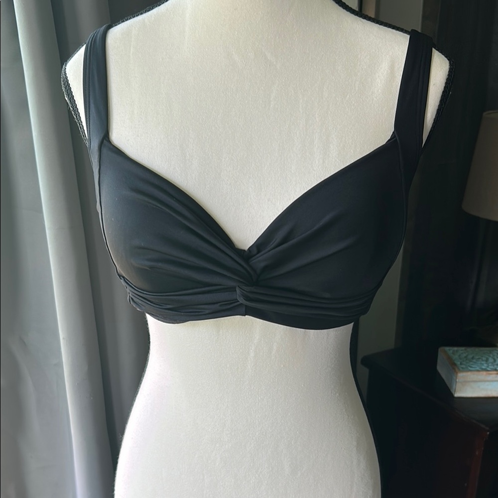 Lands' End Black Bikini Top